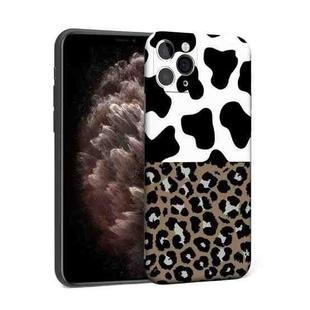 For iPhone 11 Pro Max Precision Hole Shockproof Protective Case (Leopard + Milk Cow)