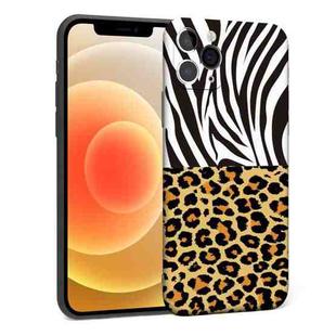 For iPhone 12 mini Precision Hole Shockproof Protective Case (Leopard + Zebra)