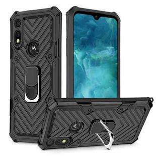 For Motorola Moto E7 / E (2020) Cool Armor PC + TPU Shockproof Case with 360 Degree Rotation Ring Holder(Black)