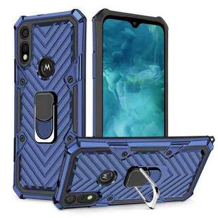 For Motorola Moto E7 / E (2020) Cool Armor PC + TPU Shockproof Case with 360 Degree Rotation Ring Holder(Blue)