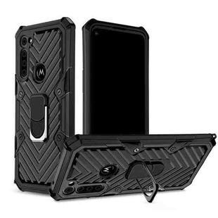 For Motorola Moto G Stylus Cool Armor PC + TPU Shockproof Case with 360 Degree Rotation Ring Holder(Black)