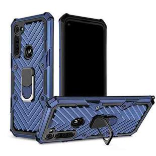 For Motorola Moto G Stylus Cool Armor PC + TPU Shockproof Case with 360 Degree Rotation Ring Holder(Blue)