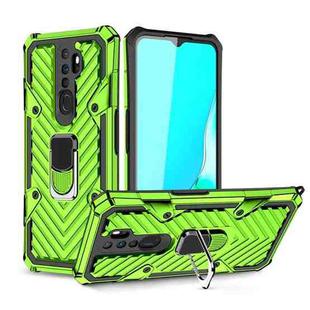 For OPPO A9 (2020) Cool Armor PC + TPU Shockproof Case with 360 Degree Rotation Ring Holder(Green)