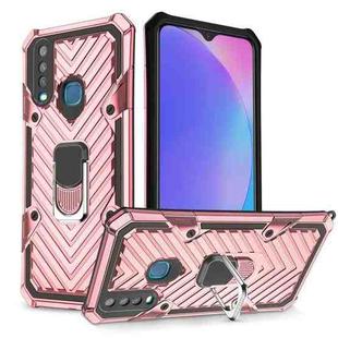 For Vivo Y17 Cool Armor PC + TPU Shockproof Case with 360 Degree Rotation Ring Holder(Rose Gold)