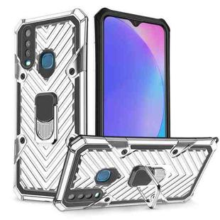 For Vivo Y17 Cool Armor PC + TPU Shockproof Case with 360 Degree Rotation Ring Holder(Silver)