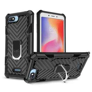 For Xiaomi Redmi 6A Cool Armor PC + TPU Shockproof Case with 360 Degree Rotation Ring Holder(Black)