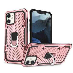 Cool Armor PC + TPU Shockproof Case with 360 Degree Rotation Ring Holder For iPhone 12 Mini(Rose Red)