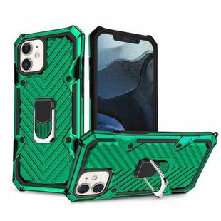 Cool Armor PC + TPU Shockproof Case with 360 Degree Rotation Ring Holder For iPhone 12 Mini(Dark Green)