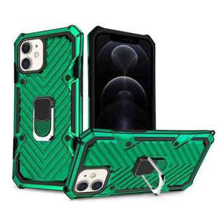 Cool Armor PC + TPU Shockproof Case with 360 Degree Rotation Ring Holder For iPhone 12 / 12 Pro(Dark Green)