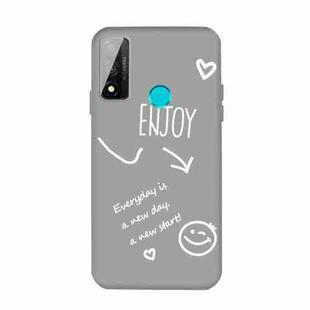 For Huawei P Smart 2020 Enjoy Smiley Heart Pattern Shockproof TPU Case(Grey)