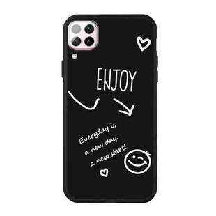 For Huawei P40 Lite 4G Enjoy Smiley Heart Pattern Shockproof TPU Case(Black)