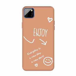 For Huawei Y5p (2020) Enjoy Smiley Heart Pattern Shockproof TPU Case(Orange)