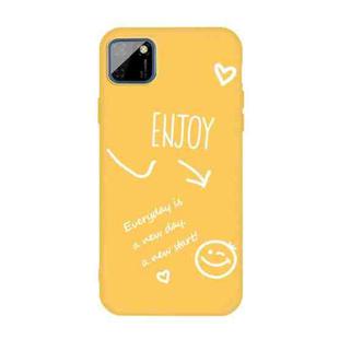 For Huawei Y5p (2020) Enjoy Smiley Heart Pattern Shockproof TPU Case(Yellow)