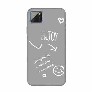 For Huawei Y5p (2020) Enjoy Smiley Heart Pattern Shockproof TPU Case(Grey)