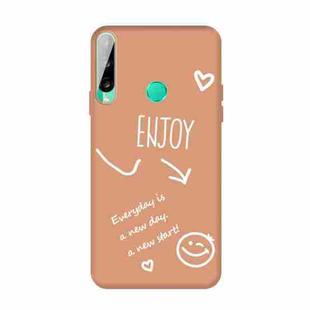 For Huawei Y6p (2020) Enjoy Smiley Heart Pattern Shockproof TPU Case(Orange)
