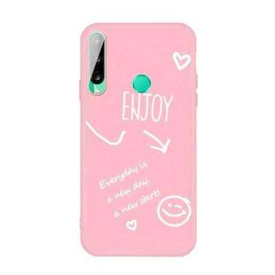 For Huawei Y6p (2020) Enjoy Smiley Heart Pattern Shockproof TPU Case(Pink)