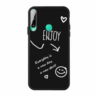 For Huawei Y6p (2020) Enjoy Smiley Heart Pattern Shockproof TPU Case(Black)