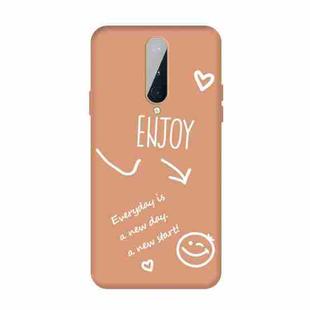 For OnePlus 8 Enjoy Smiley Heart Pattern Shockproof TPU Case(Orange)