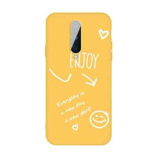 For OnePlus 8 Enjoy Smiley Heart Pattern Shockproof TPU Case(Yellow)