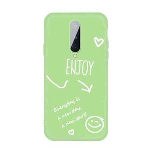 For OnePlus 8 Enjoy Smiley Heart Pattern Shockproof TPU Case(Green)