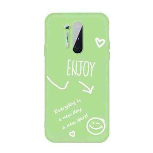 For OnePlus 8 Pro Enjoy Smiley Heart Pattern Shockproof TPU Case(Green)