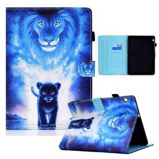 For Huawei MediaPad T3 10 Colored Drawing Horizontal Flip Leather Case with Holder & Card Slots(Lion)