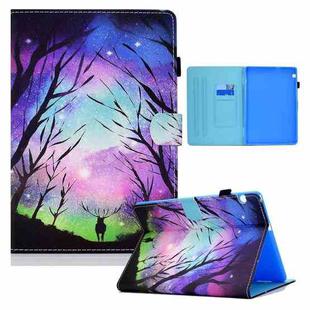 For Huawei MediaPad T5 10 Colored Drawing Horizontal Flip Leather Case with Holder & Card Slots(Starry Deer)
