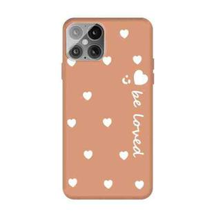 For iPhone 12 / 12 Pro Small Smiley Heart Pattern Shockproof TPU Case(Orange)