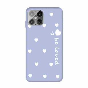 For iPhone 12 Pro Max Small Smiley Heart Pattern Shockproof TPU Case(Light Purple)