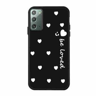 For Samsung Galaxy Note20 Small Smiley Heart Pattern Shockproof TPU Case(Black)