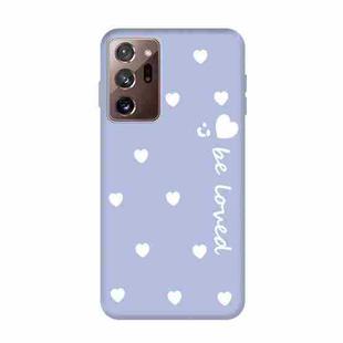 For Samsung Galaxy Note20 Ultra Small Smiley Heart Pattern Shockproof TPU Case(Light Purple)