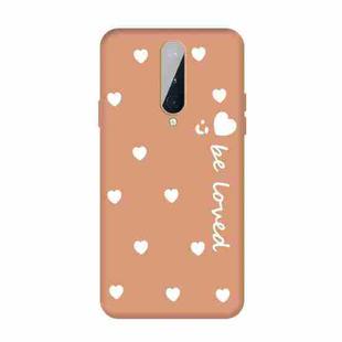 For OnePlus 8 Small Smiley Heart Pattern Shockproof TPU Case(Orange)