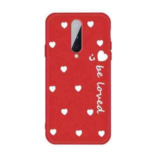 For OnePlus 8 Small Smiley Heart Pattern Shockproof TPU Case(Red)