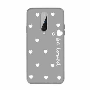 For OnePlus 8 Small Smiley Heart Pattern Shockproof TPU Case(Grey)