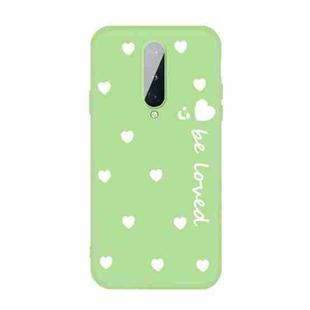 For OnePlus 8 Small Smiley Heart Pattern Shockproof TPU Case(Green)