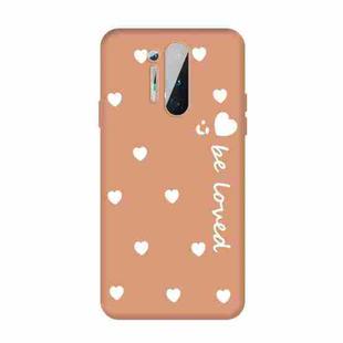 For OnePlus 8 Pro Small Smiley Heart Pattern Shockproof TPU Case(Orange)