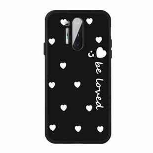 For OnePlus 8 Pro Small Smiley Heart Pattern Shockproof TPU Case(Black)