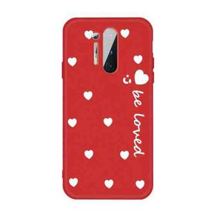 For OnePlus 8 Pro Small Smiley Heart Pattern Shockproof TPU Case(Red)