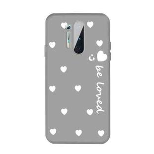 For OnePlus 8 Pro Small Smiley Heart Pattern Shockproof TPU Case(Grey)