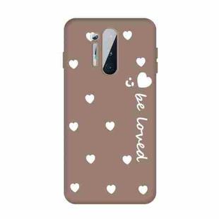 For OnePlus 8 Pro Small Smiley Heart Pattern Shockproof TPU Case(Khaki)