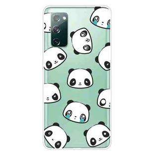 For Samsung Galaxy S20 FE Shockproof Painted Transparent TPU Protective Case(Expression Bear)