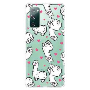 For Samsung Galaxy S20 FE Shockproof Painted Transparent TPU Protective Case(Alpaca)