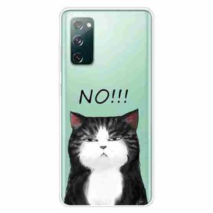 For Samsung Galaxy S20 FE Shockproof Painted Transparent TPU Protective Case(NO Cat)