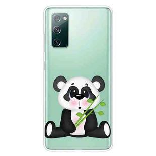 For Samsung Galaxy S20 FE Shockproof Painted Transparent TPU Protective Case(Bamboo Panda)