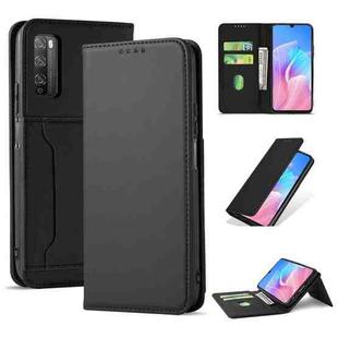 For Huawei Enjoy Z / Enjoy 20 Pro Strong Magnetism Liquid Feel Horizontal Flip Leather Case with Holder & Card Slots & Wallet(Black)