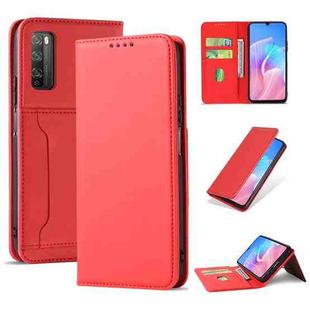 For Huawei Enjoy Z / Enjoy 20 Pro Strong Magnetism Liquid Feel Horizontal Flip Leather Case with Holder & Card Slots & Wallet(Red)