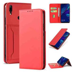 For Huawei P Smart (2019) / Honor 10 Lite Strong Magnetism Liquid Feel Horizontal Flip Leather Case with Holder & Card Slots & Wallet(Red)