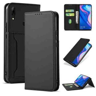 For Huawei P Smart Z / Y9 Prime (2019) Strong Magnetism Liquid Feel Horizontal Flip Leather Case with Holder & Card Slots & Wallet(Black)
