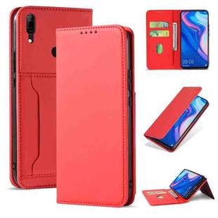 For Huawei P Smart Z / Y9 Prime (2019) Strong Magnetism Liquid Feel Horizontal Flip Leather Case with Holder & Card Slots & Wallet(Red)