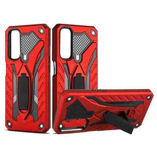 For OPPO Realme 7 Shockproof TPU + PC Protective Case with Holder(Red)